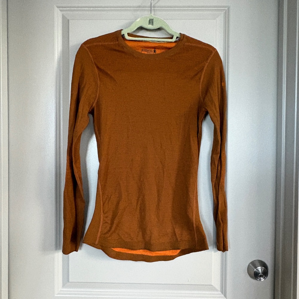 Smartwool Burnt Orange Intraknit Merino Wool Base Layer Small